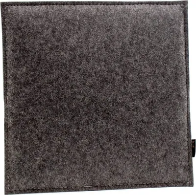 Produktbild von 4er-Set Eckige Filz Wende-Sitzkissen in dunkelgrau/schwarz. Waschbare Stuhlauflage mit Füllung für Stuhl und Bank, Outdoor-beständig. Hochwertiges Stuhlkissen ca. 35x35cm groß