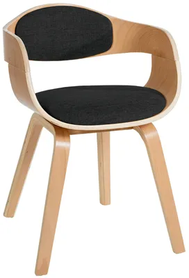 Produktbild von CLP Esszimmerstuhl Stoff mit Polsterung und robustem Holzgestell natur/schwarz
