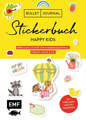 Produktbild von Bullet Journal - Stickerbuch Happy Kids: 1100 süße Sticker für Kindergeburtstag, Geburt, Taufe & Co.