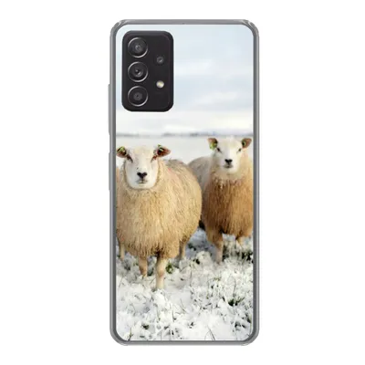 Produktbild von MuchoWow® Handyhülle Schutzhülle Hülle für Samsung galaxy a73 Gruppe von neugierigen Schafen Silikon Softcase Handy Hülle - Handyhülle