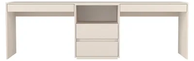 Produktbild von Doppelschreibtisch mit Stauraum - Beige - DUOPARY