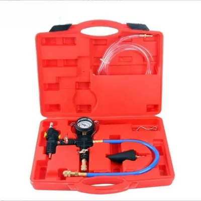 Immagine prodotto di Tester per sistemi di raffreddamento - Apparecchio per il riempimento a vuoto - Strumento per lo spurgo - Rilevatore di perdite - Adattatore universale per radiatori