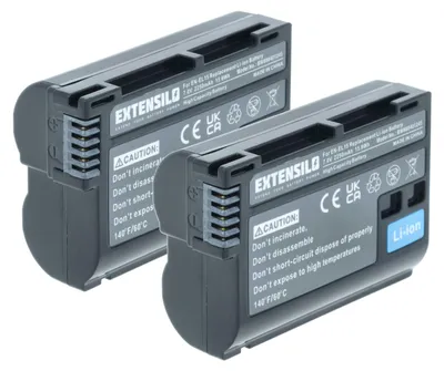 Produktbild von EXTENSILO 2x Akku Ersatz für Nikon EN-EL15b, EN-EL15c, EN-EL15A, EN-EL15 für Kamera (2250 mAh, 7 V, Li-Ion), Infochip