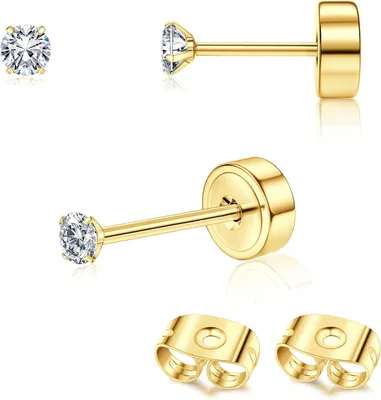 Imagen del producto de Pendientes de titanio, 2 unidades, de 2/3/4 mm, para el tragus y el helix