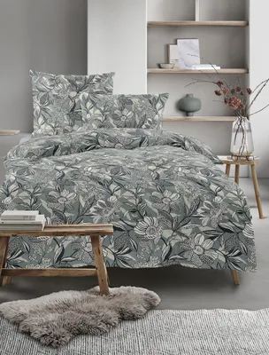 Produktbild von Irisette GmbH & Co. KG Mako-Satin Bettwäsche Set Wave 8585 Farbe salbei Größe 155x220+80x80
