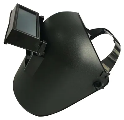 Produktbild von Verstellbarer Schweißhelm mit 3 Linsen für das Argon-Lichtbogenschweißen, inklusive Kopfhalterung und Gesichtsschutz.