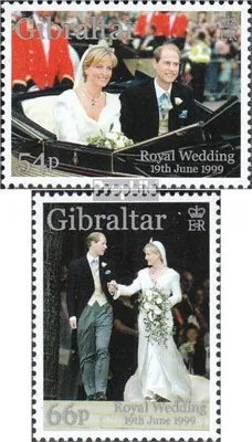 Produktbild von Briefmarken Gibraltar 1999 Mi 893-894 (kompl.Ausg.) postfrisch Hochzeit