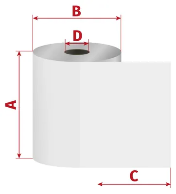 Produktbild von Kotouček 80/80/17 (Grammgehalt 175 g/m²) Thermosensibel (25 Meter)