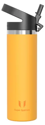 Produktbild von Sparrow Trinkflasche Edelstahl 750ml Thermosflasche mit Strohhalm Deckel