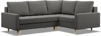 Produktbild von Ecksofa mit Schlaffunktion Elma Rechts, Ottomane, Wendekissen, Dunkelgrau 223x172cm