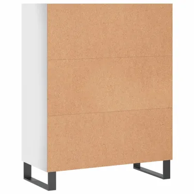 Image de Armoire à étagères blanc brillant 69,5x32,5x90 cm