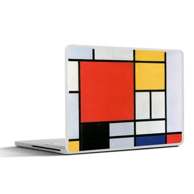Produktbild von MuchoWow® Laptop Aufkleber Sticker Cover Kunst - Mondrian - Alte Meister 32.5x23.5 cm - Sticker für Laptop - Selbstklebend