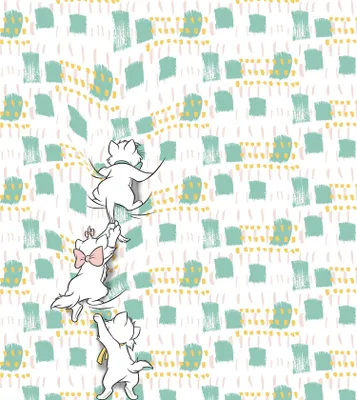 Zdjęcie produktu dla Disney fototapeta Arystokraci miętowej zieleniIżółtym - 610064 - 250 x 280 cm