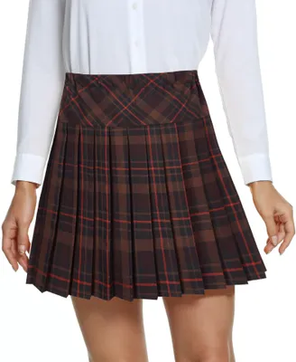 Immagine prodotto di Solidchoice - Mini gonna a quadri, vita alta, da donna