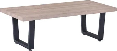 Produktbild von Möbilia Couchtisch mit Sonoma Eiche | 120 cm | 40 mm Platte MDF natur | Gestell Metall schwarz | B 120 x T 60 x H 40 cm | 12020057 | Serie COUCHTISCH