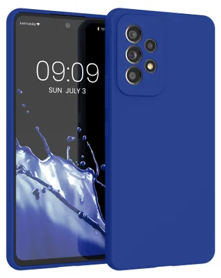 Produktbild von kwmobile Handyhülle für Samsung Galaxy A53 5G Hülle - Case Silikon - Kabelloses Laden - Schutzhülle Cover in Baltik Blau