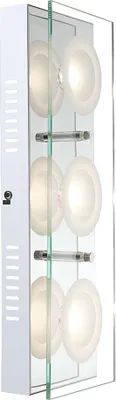 Produktbild von LED Wandleuchte, Chrom Glas satiniert, L 37 cm