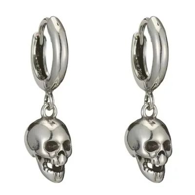 Produktbild von Ohrschmuck Damenohrringe Totenkopf Creole Ohrcreolen GESCHENKIDEE, Sterling Silber 925, inklusive Geschenkschachtel
