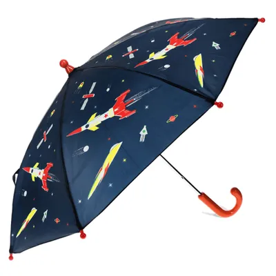 Produktbild von Rex London Regenschirm für Kinder Space Age Stockregenschirm ca. Ø 70 cm Raketen Weltall