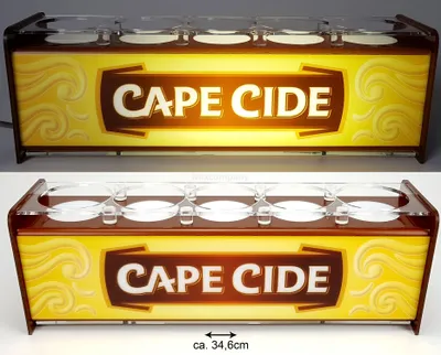 Produktbild von Cape Cide Glas Ständer Halter Tablett Neon Bier Bitburger beleuchtet