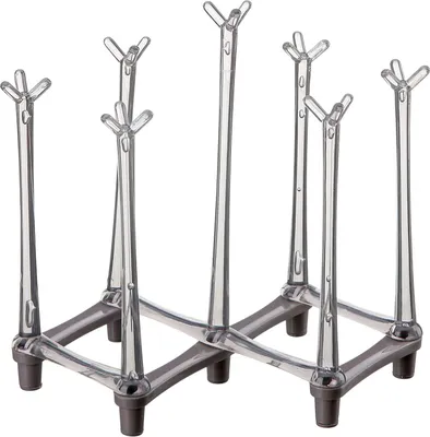 Produktbild von Verstellbar Trockenständer, Laschentrockner Ständer, Flaschenständer zum Abtropfen, für Tassen, Flaschen, Grau