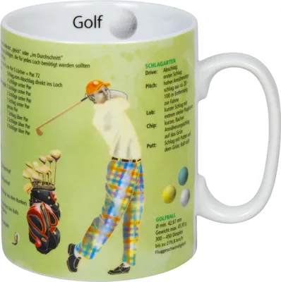 Produktbild von KÖNITZ 1113303029 Wissensbecher GOLF 460 ml aus Porzellan / Motivbecher