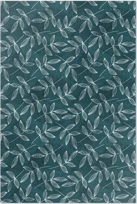 Produktbild von Minimalistische Zweige mit Boho-Blättern – Vinylteppich – 100x150 cm – Indoor Teppich – Flur – Pflegeleicht – Modern