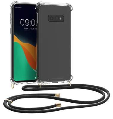 Produktbild von kwmobile Necklace Case kompatibel mit Samsung Galaxy S10e Hülle - Silikon Cover mit Handykette - Band Handyhülle Transparent Schwarz