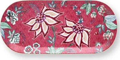 Produktbild von PIP STUDIO Flower Festival Kuchenplatte dark pink 33,3 cm