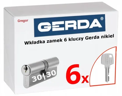 Produktbild von Gerda WKE1 30/30 Profilzylinder Nickel satiniert 6 Schlüssel