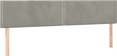 Obrázok produktu pre vidaXL Čelá postele Svetlosivé 200x5x78/88 cm Zamat