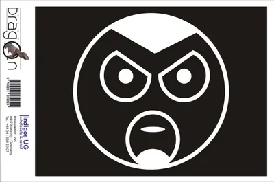 Produktbild von Aufkleber / Autoaufkleber - JDM / Die cut / Auto / OEM - sumo emoticons 210x210mm weiß - Heckscheibe / Heckscheibenaufkleber