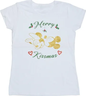 Produktbild von Disney - "Merry Kissmas" T-Shirt für Damen BI33559 (S) (Weiß)