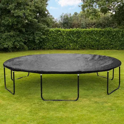 Productafbeelding van Trampolinehoes - Regenhoes - Trampoline Beschermen - Waterdicht UV-bestendig - Diverse Maten - Zwart