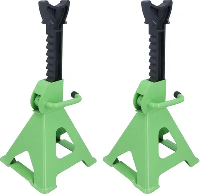 Productafbeelding van 1 x paar verstelbare asstandaards van 3 ton met rateltype, voor een hoogte van 295 - 415 mm
