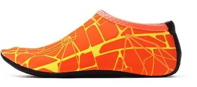 Produktbild von 1 Paar schnell trocknende Wasserschuhe – Barfußschuhe für Kinder – Ideal zum Spazierengehen, Schwimmen, am Strand, im Schwimmbad, für Yoga und zum Surfen – Schuhmuster in Korallenfarben – Größe L