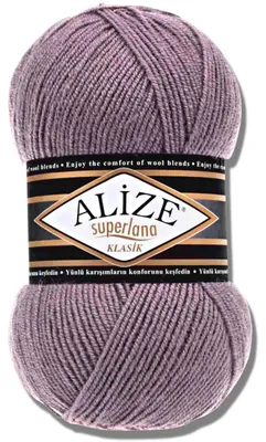 Productafbeelding van Alize 1x 100g Superlana Klasik garen, effen kleur, geschikt voor haken en breien (312)