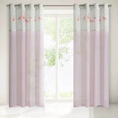 Produktbild von Vorhang FlanoMINGO rosa 140x250 cm  Ösen Ösenvorhang