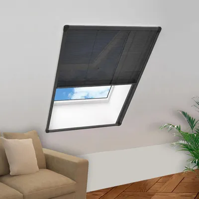 Productafbeelding van Raamhor plissé 80x160 cm aluminium antraciet