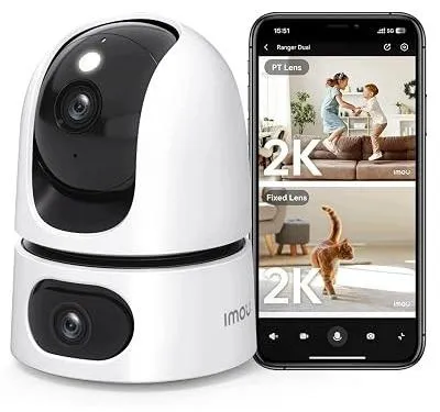 Zdjęcie produktu dla Kamera podwójna do monitoringu 4MP WIFI 360 zwierząt