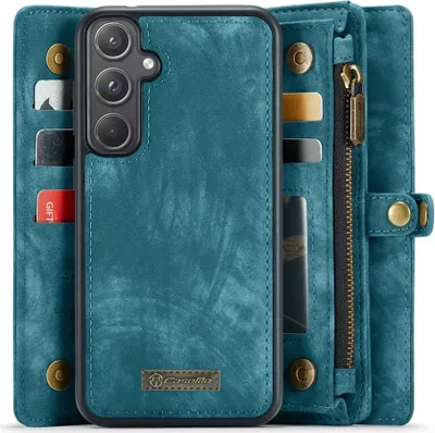 Produktbild von Samsung Galaxy A55 Hülle - CaseMe 008 2-in-1 Klapphülle & Back Cover mit Brieftasche - Blau