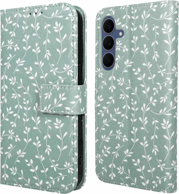 Obrázok produktu pre imoshion Designová knižnica pre Samsung Galaxy S25 FE - Smoke Green Flowers