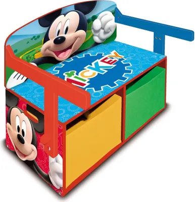 Produktbild von Kinderholzmöbel 3in1 MICKEY MOUSE (Bank, Spielzeugkiste, Tisch), WD14006