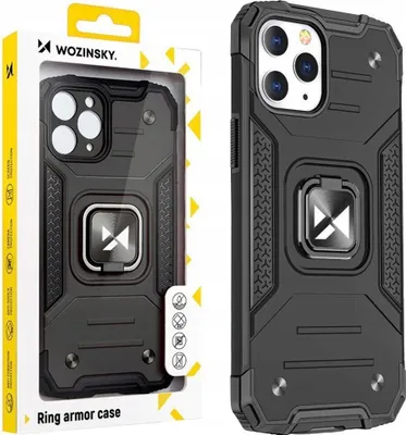 Immagine prodotto di Wozinsky Ring Armor Case Custodia ibrida blindata per Iphone 14 Pro + supporto magnetico Nero