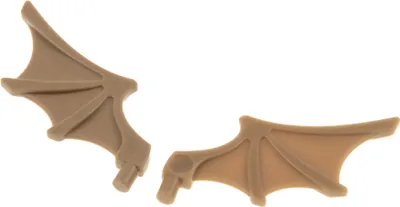Produktbild von 2x Lego Figuren Zubehör Flügel dunkel beige Fledermaus Harry Potter 71043 15082