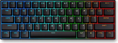 Produktbild von MCHOSEAce 60Pro RGB Gaming-Tastatur, 60 % Layout, 61 Tasten, Magnet-Schalter, Hot-Swap, 8000 Hz USB, mechanisch, Schwarz/Blue Ice Switch