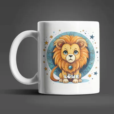 Produktbild von Sternzeichen Tierkreis Kaffeetasse Tasse Geschenkidee Geschenk 330 ml – Löwe