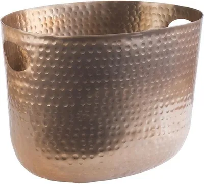 Produktbild von APS 36111 Wein- / Sektkühler, 30 x 23,5 cm, Höhe 23 cm, Aluminium, Kupfer-Look, gehämmerte Oberfäche, 7 Liter