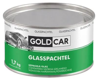 Zdjęcie produktu dla SZPACHLA Z WŁÓKNEM SZKLANYM SZPACHLÓWKA GOLDCAR GLAS 1,7kg z utwardzaczem