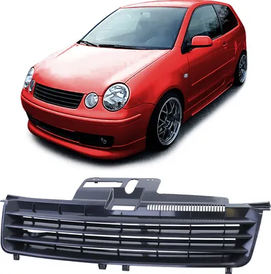 Produktbild von Sport Kühlergrill Grill ohne Emblem Schwarz für VW Polo 9N 01-05